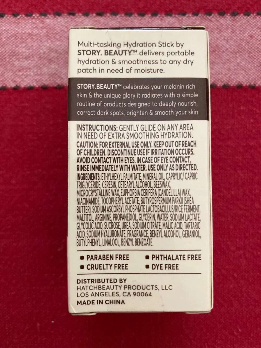 STORY BEAUTY Hydration Stick with Niacinamide, Shea Butter, Vitamin E 1.05OZ NEW
